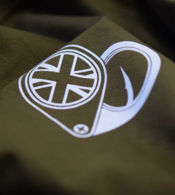 JAG T-shirt heart logo close up
