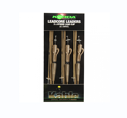 KORDA KABLE LEADCORE LEADER HYBRID LEAD CLIP QC SWIVEL