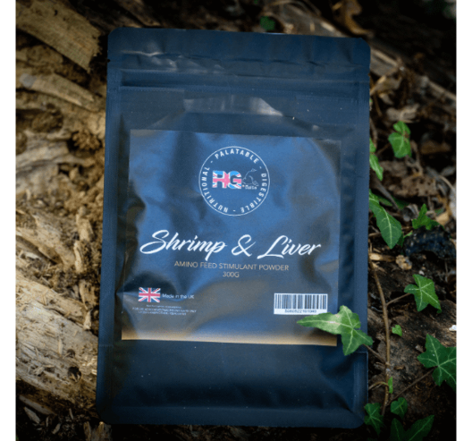 RG BAITS | AMINO FEED STIMULANT POWDER - SHRIMP AND LIVER 300G