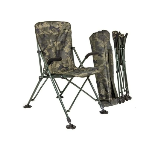 SOLAR TACKLE | UNDERCOVER CAMO FOLDING CHAIR HIGH